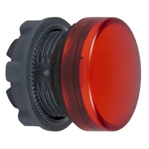 red pilot light head ø22 plain lens for integral led