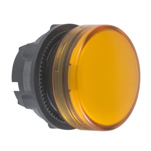 orange pilot light head ø22 plain lens for integral led