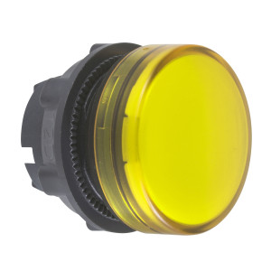 yellow pilot light head ø22 plain lens for integral led